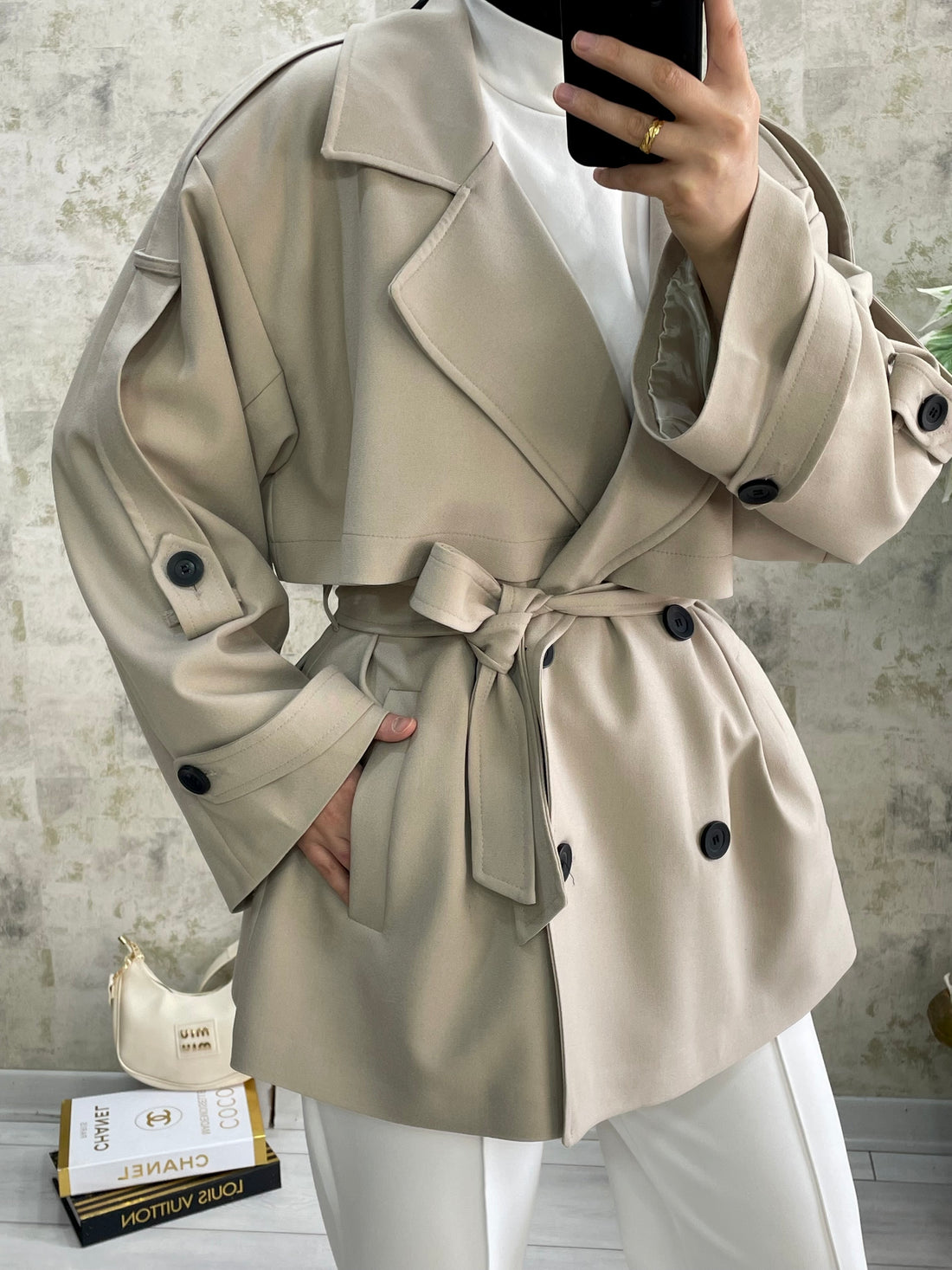 Rüzgarlıklı Premıum Kalite Astarlı Trenc