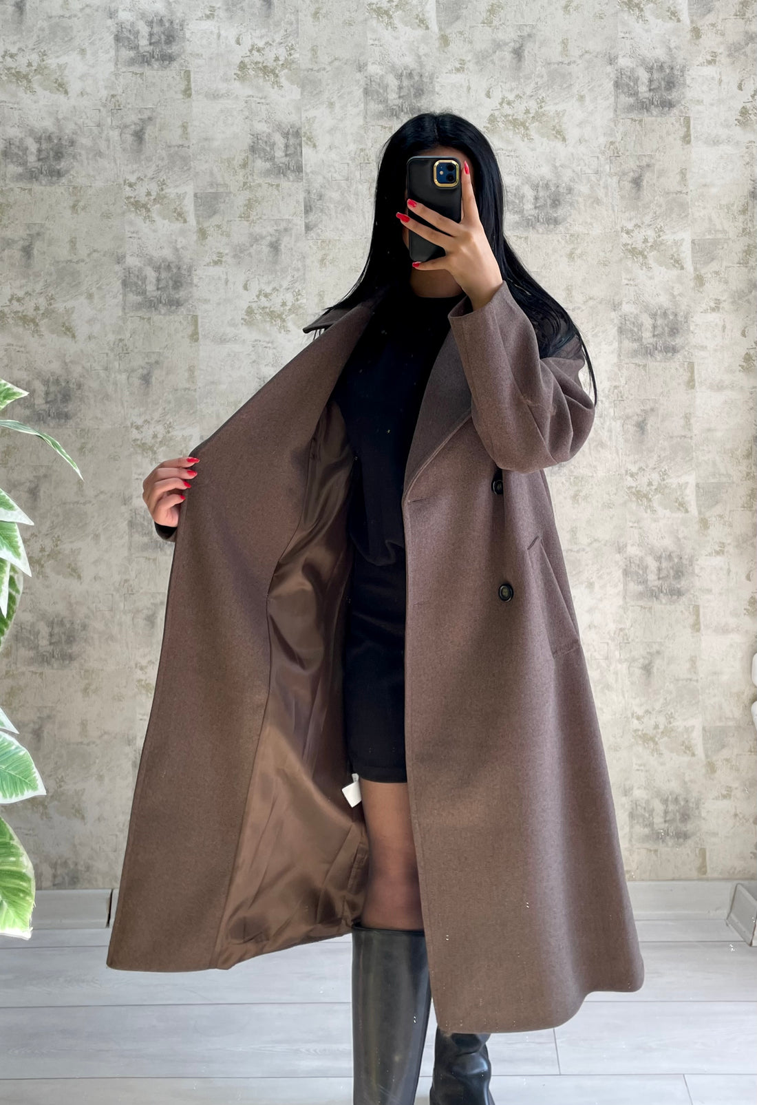 Premıum Kalite Astarlı Kaşe Kaban