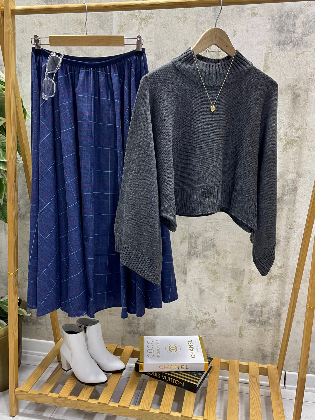 Yeni Sezon Ekose Etekli Kombin