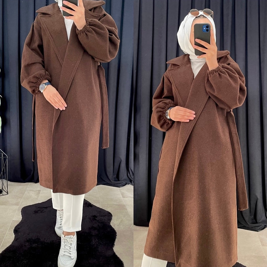 YENİ KAŞE KABAN - KAHVERENGİ